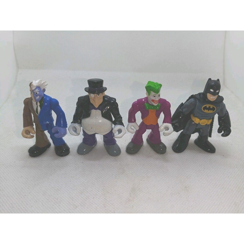 Imaginext DC Super Friends Lot Of 4 (Two-Face, Penguin, Joker, Batman)